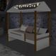 Cama Solteiro Sara Branco Com Led E Colchão