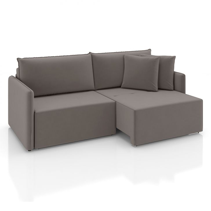 Image of Sofá 3 Lugares Retrátil E Reclinável Malta Veludo Avelã 180 Cm PLA-MO173UP95QGQMOB