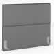 Cabeceira Box Casal King Com Tachas 195 cm Vicenza L02 Suede Cinza - Lyam Decor