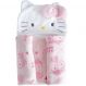 Manta com Capuz Coral Fleece Turma da Hello Kitty 75x90cm Hello Kitty