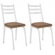 Kit 2 Cadeiras para Cozinha Tubular D-13 Nara de Aço Branco/Rattan