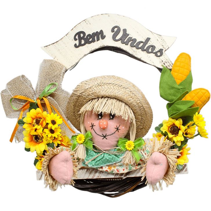 Enfeite Guirlanda Espantalhos Caipira Decoração Festa Junina Menina