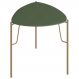 Mesa Lateral Para Sala de Estar Baixa Pés Industrial Dourado Alef I03 Musgo - Lyam Decor