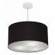 Pendente Cilíndrico Md-4080 Cúpula em Tecido 60x30cm Preto - Bivolt