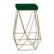 Banqueta Decorativa Kathy Base Gold Suede Verde G41 - Gran Belo