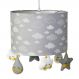 Lustre Tubular Chuva De Amor Cinza Quarto Bebê Infantil Menina Menino