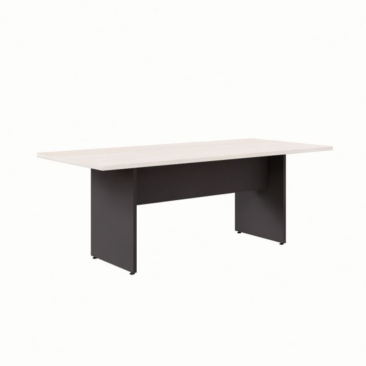Mesa de Reunião Retangular Carvalho Berlin e Preta