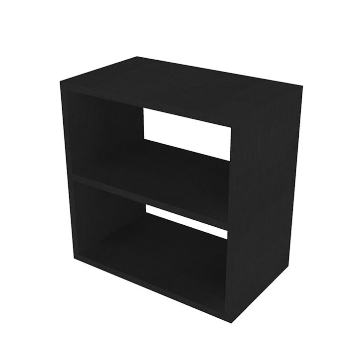 Nicho Quadrado com Prateleira Cubo I Preto