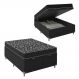 Cama Box Baú Viúva + Colchão D20 - 56x128x188cm - Suede Preto
