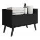 Gabinete Armário Banheiro 60cm Retrô Multimóveis V3624 Preto