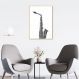 Quadro Instrumento Musical Saxone 100x70 Filete Marfim