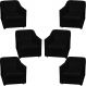Kit 6 Poltronas Decorativas Para Sala Mila Corino Preto Pé De Plástico - Clique E Decore