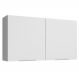 Armário Aéreo Madesa Stella 120 cm 2 Portas - Branco