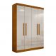 Guarda-Roupa Solteiro Malibu 100% MDF 4 Portas Imbuia e Off White