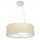 Pendente Cilíndrico Md-4184 Cúpula em Tecido 45x15cm Algodão Crú - Bivolt