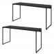 Kit 02 Mesas Para Escritório e Home Office Industrial Aspen 150 cm C01 Onix - Lyam Decor