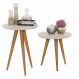 Kit Mesa de Apoio e Lateral Classic Off White - Lojas Movex
