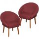 2 Poltronas Decorativa Moderna para Sala de Estar Recepção Reforçada MOBLAN decor