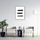 Quadro Pincelada Tripla 86x60 Filete Marrom
