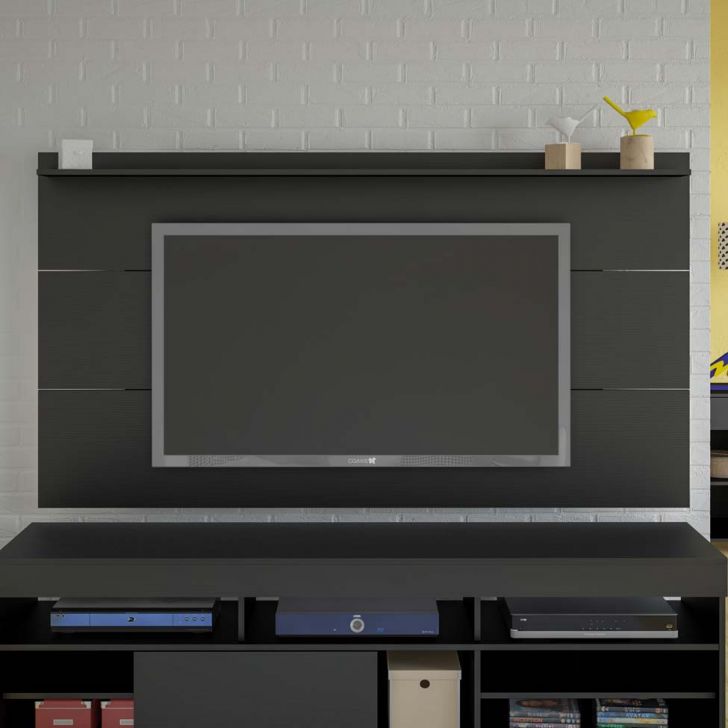 Painel para TV 55 Polegadas Slim Preto 180 cm