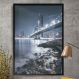 Quadro Decorativo Ponte Golden Gate São Francisco Noite Iluminada-24x34Cm