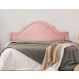 Cabeceira King Para Cama Box Provençal 193x60 Veludo Rosê - Tachas Prata