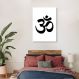 Quadro Mantra Om 43x30 Filete Branco
