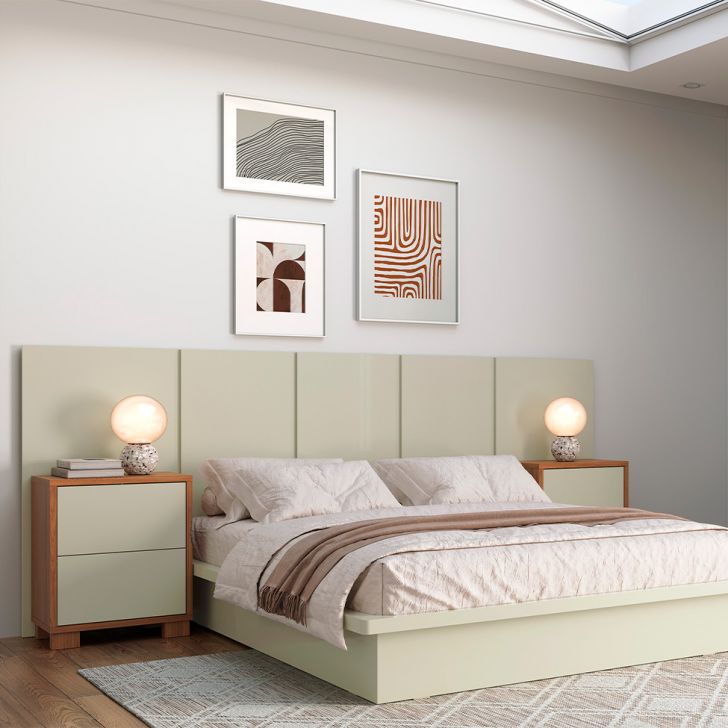 Cabeceira King Basic Off White