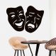 Adesivo de Parede Máscaras de Teatro- Extra Grande 68x49cm