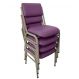 Kit com 4 Cadeiras para Auditórios Linha Hotel Smart Roxo