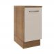 Balcão Armário de Cozinha 40 cm 1 Porta Rustic/Crema Agata Madesa