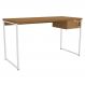 Mesa Escrivaninha 1 Gaveta 136 cm LI003X005 Canela Branco KPB