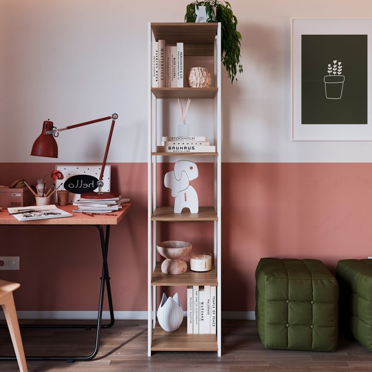 Estante Merlin Branca e Montana 183x40 cm