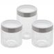 Kit 3 Porta Mantimentos de Vidro Sydney Lyor 870ml e 1,2L Pote com Tampa Inox