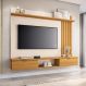 Painel Suspenso Decorativo Ripado MDP/MDF Portas Basculantes Dublin Off White/Cinamomo G26 - Gran Belo