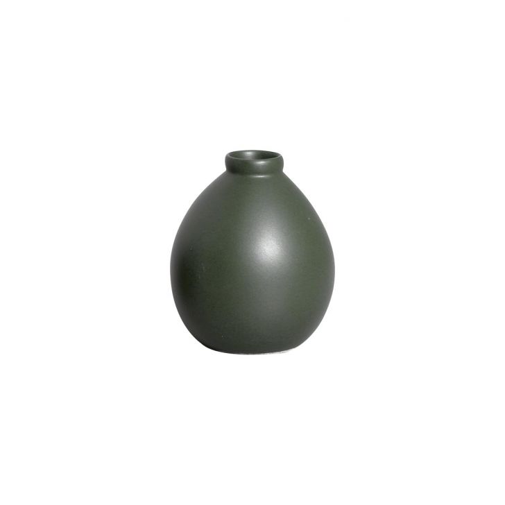 Vasinho de Cerâmica Verde Pequeno para Decoração de Sala Oasis 10x8 cm