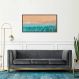 Quadro Beira Mar Caribe 100x50 Caixa Marrom