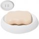 Saboneteira Porta Sabonete Banheiro Oval Luxo 12,5cm em Cimento - Branco