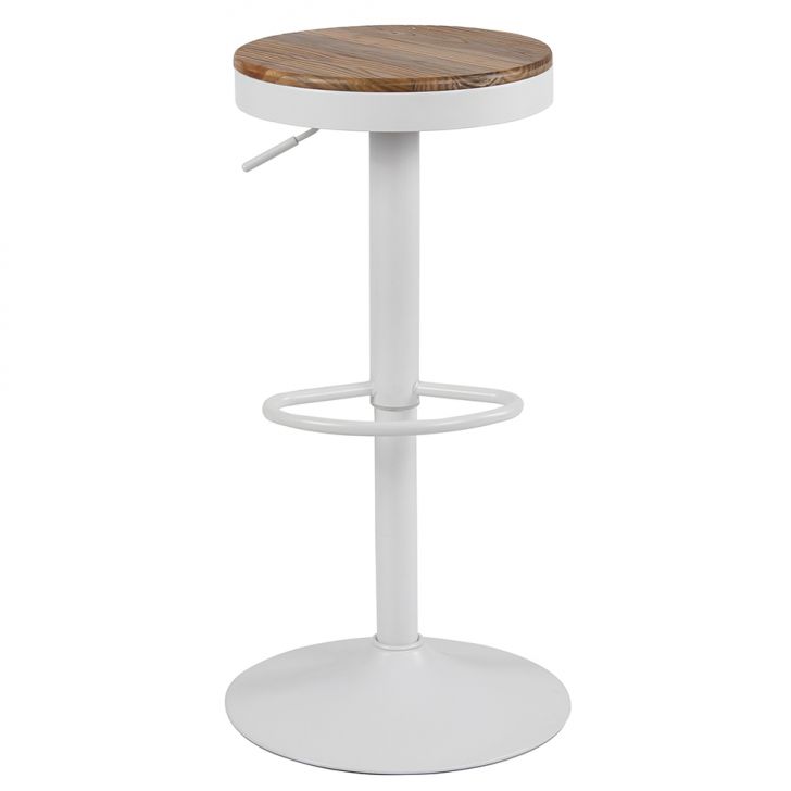 Banqueta Giratória Bayonne Branca