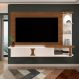 Painel Toronto Para TVs até 72 Pol. Cor Cedro / Off White
