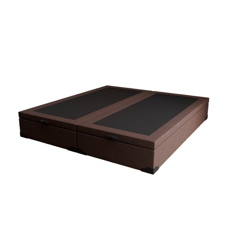Base Para Cama Box Queen Martin Premium Com Baú Suede (47x158x198) Marrom