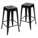Kit 2 banquetas altas Iron Tolix 76 cm Preto semibrilho