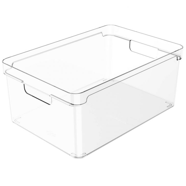 Caixa Organizadora Empilhável Transparente Cozinha OU 30x20x13cm Brinquedos