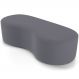 Puff Decorativo Orgânico para Living Quarto 140cm Orbit W01 Suede Cinza - Lyam Decor