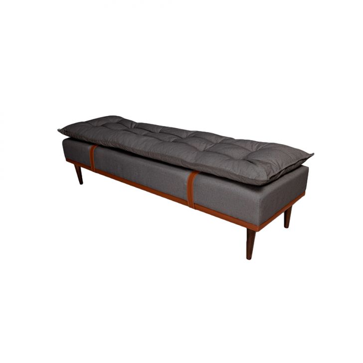 Banco | Banqueta 2 Lugares Drop Cinza e Imbua 180 cm
