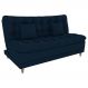 Sofa Cama 2 Lugares 185 cm Duda Veludo Light B254 Azul Milani Store