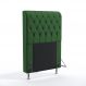 Cabeceira Estofada Bellatrix 90 Para Cama de Solteiro Sued Verde Aradecor