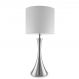 Abajur de Mesa 158 Escovada Cúpula Branca 1 Lâmp. Bivolt