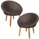 2 Poltronas moderna confortável para Sala de espera Corino Recepção MOBLAN decor