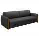 Sofá Decorativo 3 Lugares 223cm Maceió PU Cinza G45 - Gran Belo